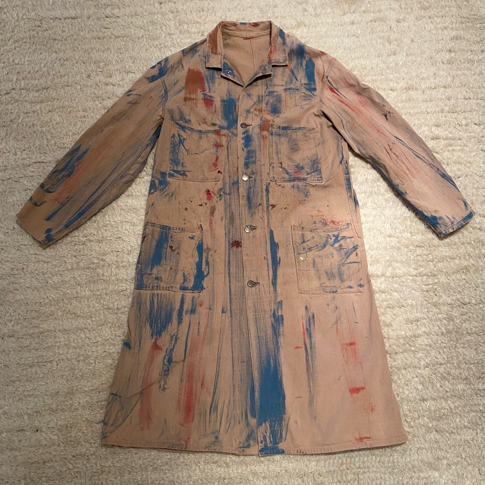 Antique 1910s Men’s CANTRIPUM Denim Work Coat Jacket Duck Canvas 20s VTG Wear